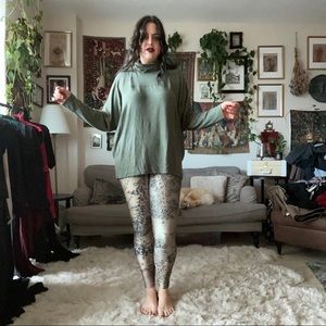 Olive turtleneck top